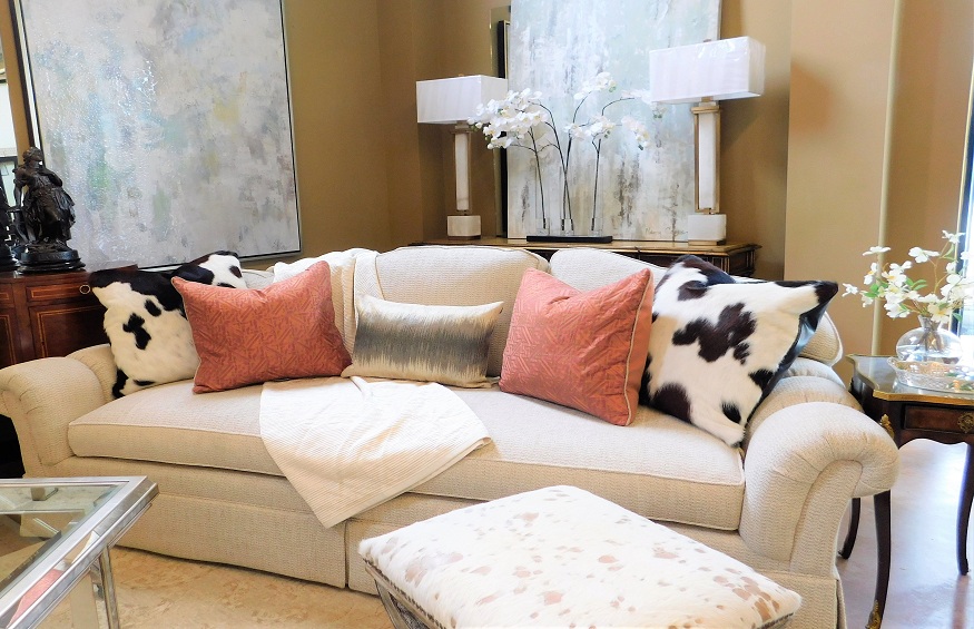 Cowhide Cushions To Instantly Update Your Sofa